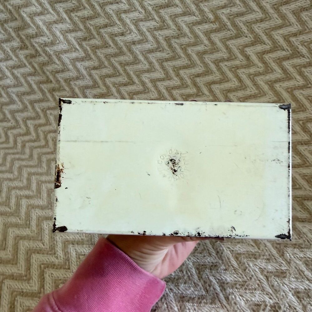 Vintage Ohio Art Tin Recipe Card Box Holder - Picture 5 of 6